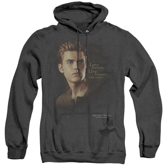 Vampire Diaries Forever Mens Heather Hoodie Black Officially Licensed
