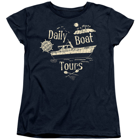 Gilligans Island Ss Minnow Womens T Shirt Navy Officially Licensed