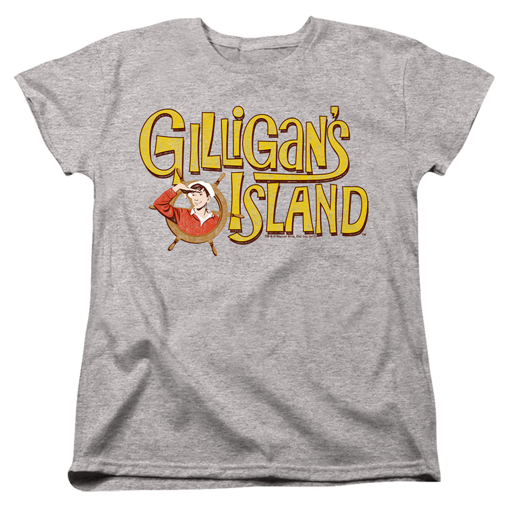 Gilligans Island Gilligans Logo Womens T Shirt Athletic Heather Officially Licensed