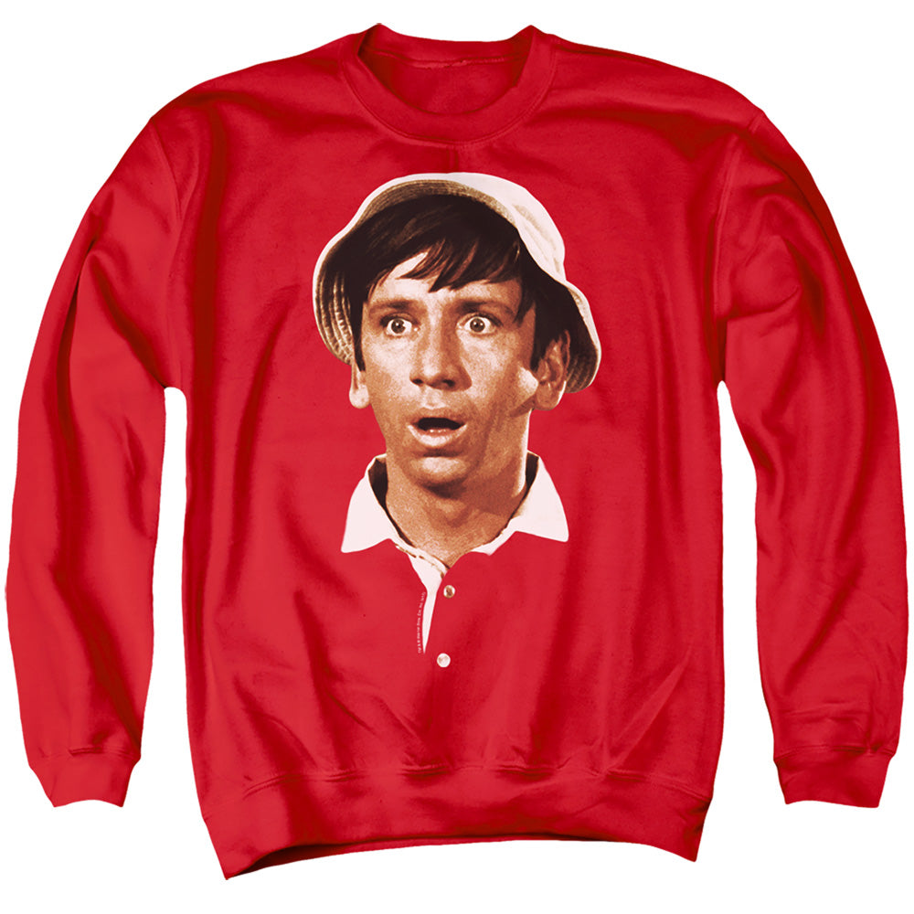 Gilligans Island Gilligans Head Mens Crewneck Sweatshirt Red