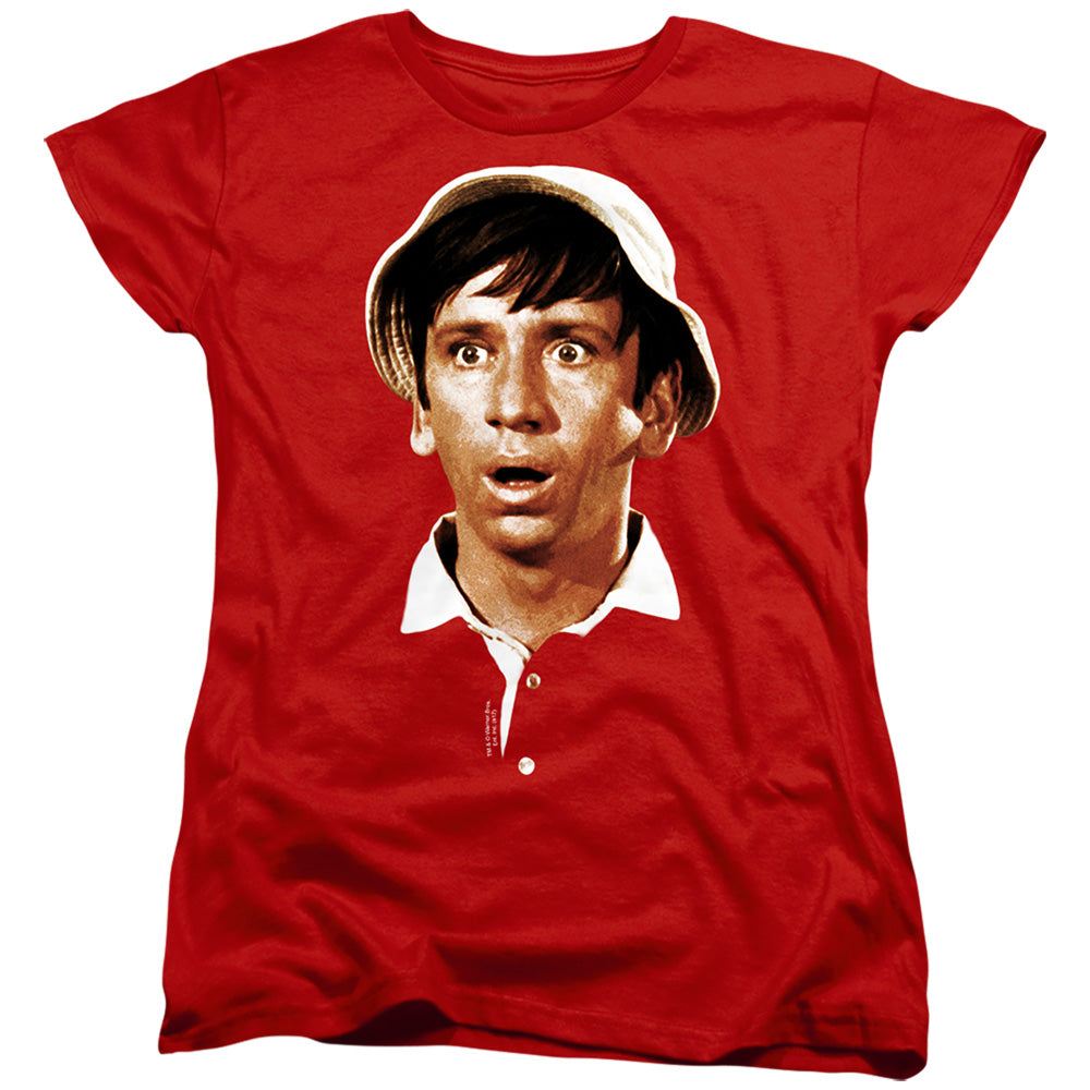 Gilligans Island Gilligans Head Womens T Shirt Red Officially Licensed