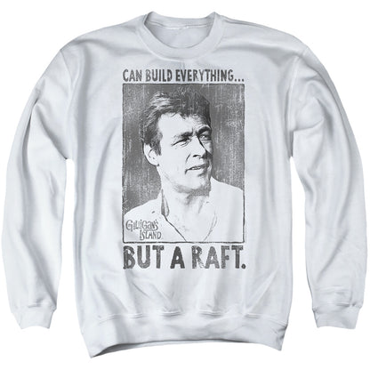 Gilligans Island Professor Mens Crewneck Sweatshirt White Officially Licensed
