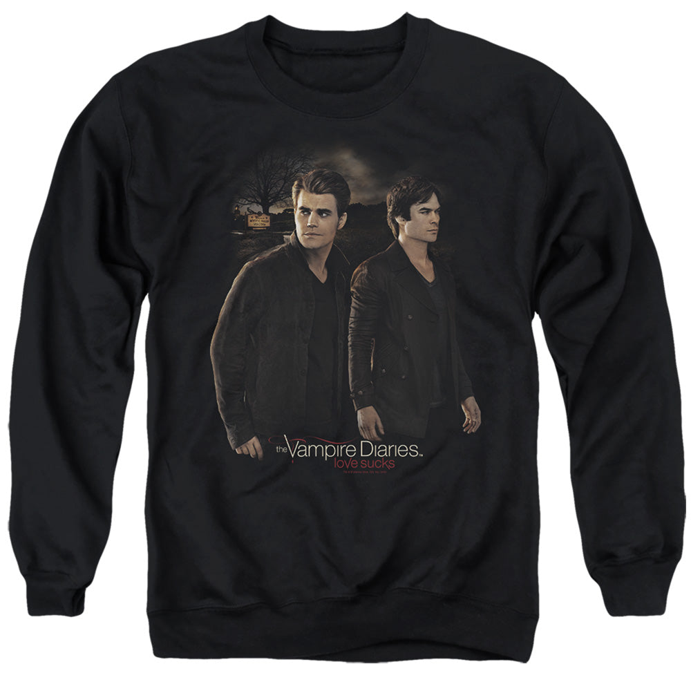 Vampire Diaries Brothers Mens Crewneck Sweatshirt Black