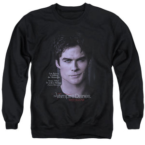 Vampire Diaries Messenger Mens Crewneck Sweatshirt Black