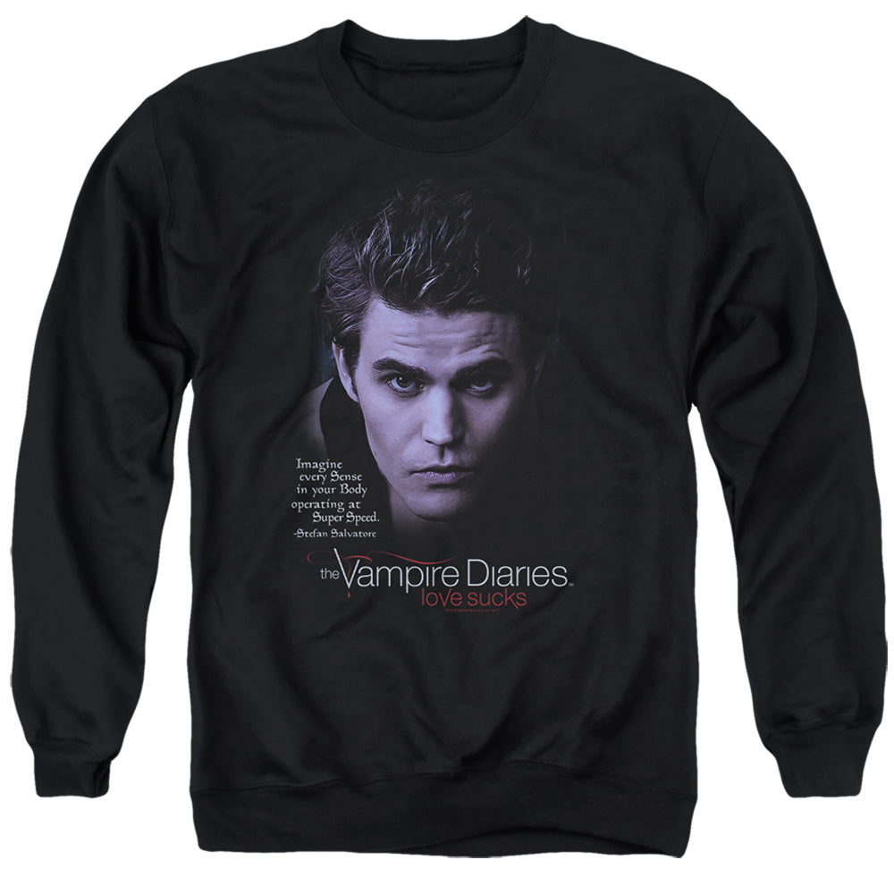 Vampire Diaries Sense Your Body Mens Crewneck Sweatshirt Black