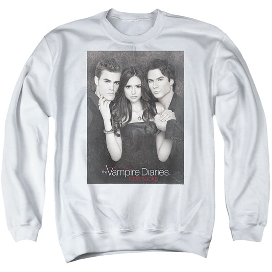 Vampire Diaries That Was Then Mens Crewneck Sweatshirt White