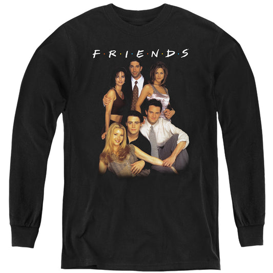 Friends Stand Together Long Sleeve Kids Youth T Shirt Black