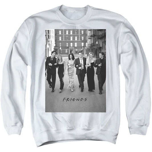 Friends Walk The Streets Mens Crewneck Sweatshirt White