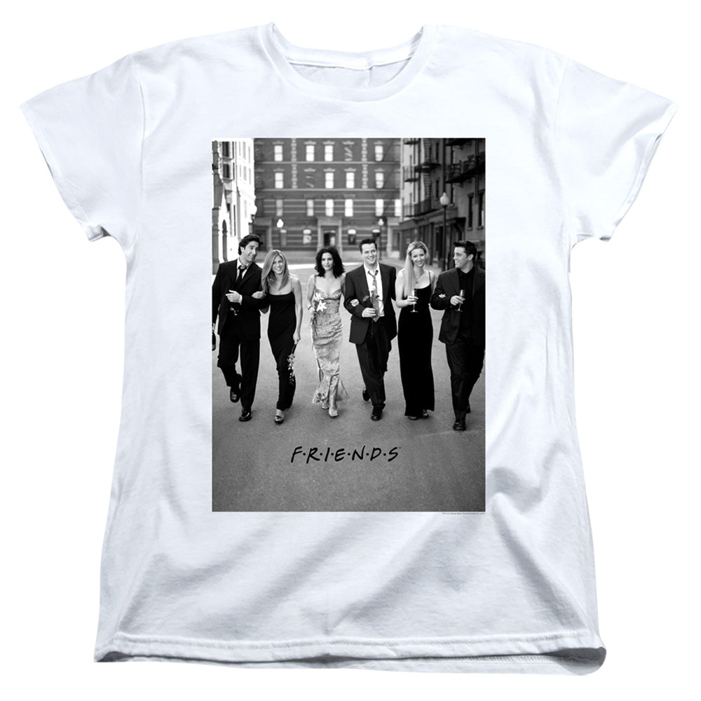 Friends Walk The Streets Womens T Shirt White