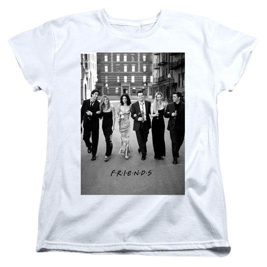 Friends Walk The Streets Womens T Shirt White