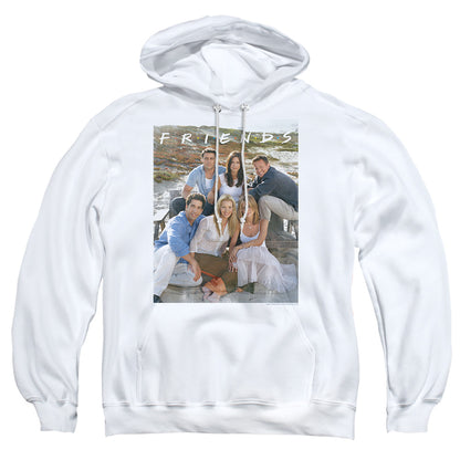 Friends Lifes A Beach Mens Hoodie White