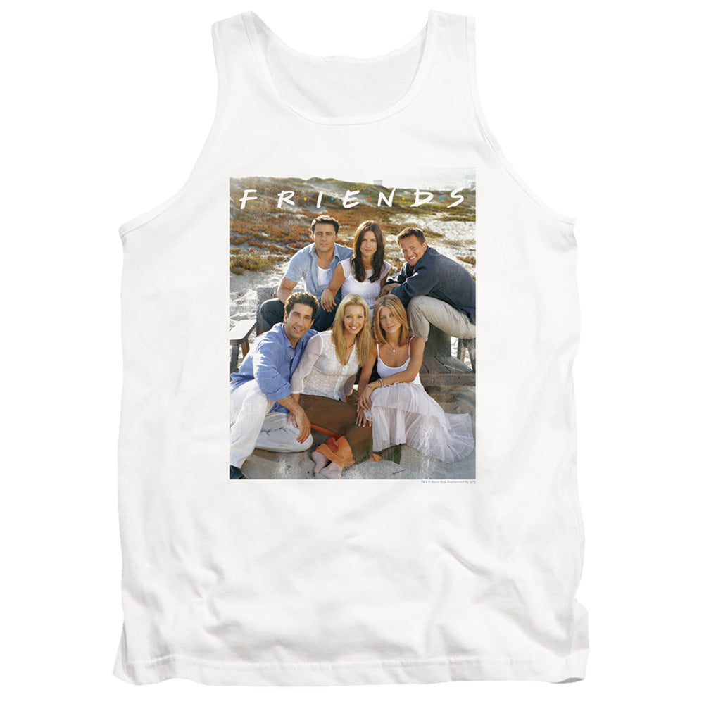 Friends Lifes A Beach Mens Tank Top Shirt White