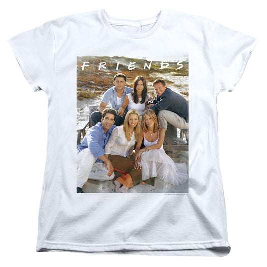 Friends Lifes A Beach Womens T Shirt White