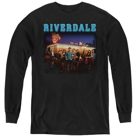 Riverdale Up At Pops Long Sleeve Kids Youth T Shirt Black