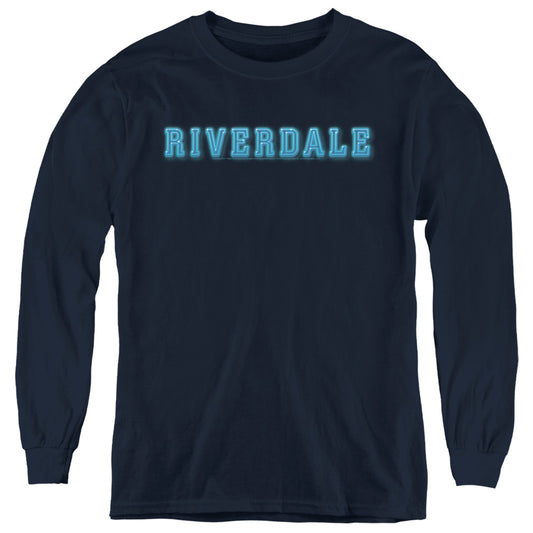 Riverdale Riverdale Logo Long Sleeve Kids Youth T Shirt Navy