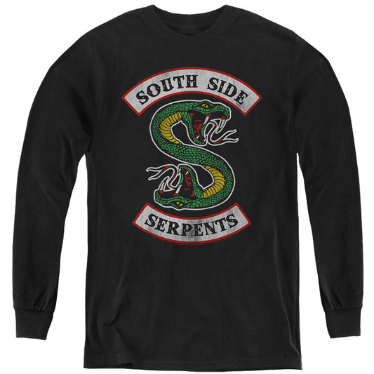 Riverdale South Side Serpent Long Sleeve Kids Youth T Shirt Black