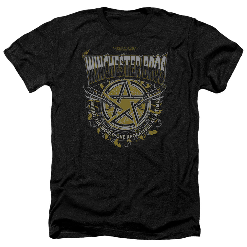 Supernatural Winchester Bros Heather Mens T Shirt Black