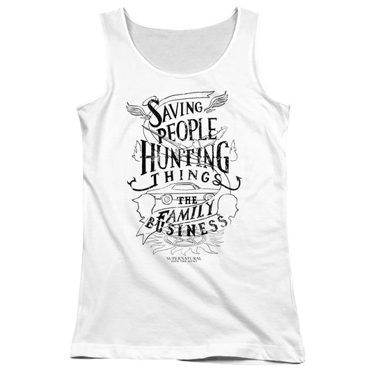 Supernatural Family Business Womens Tank Top Shirt White