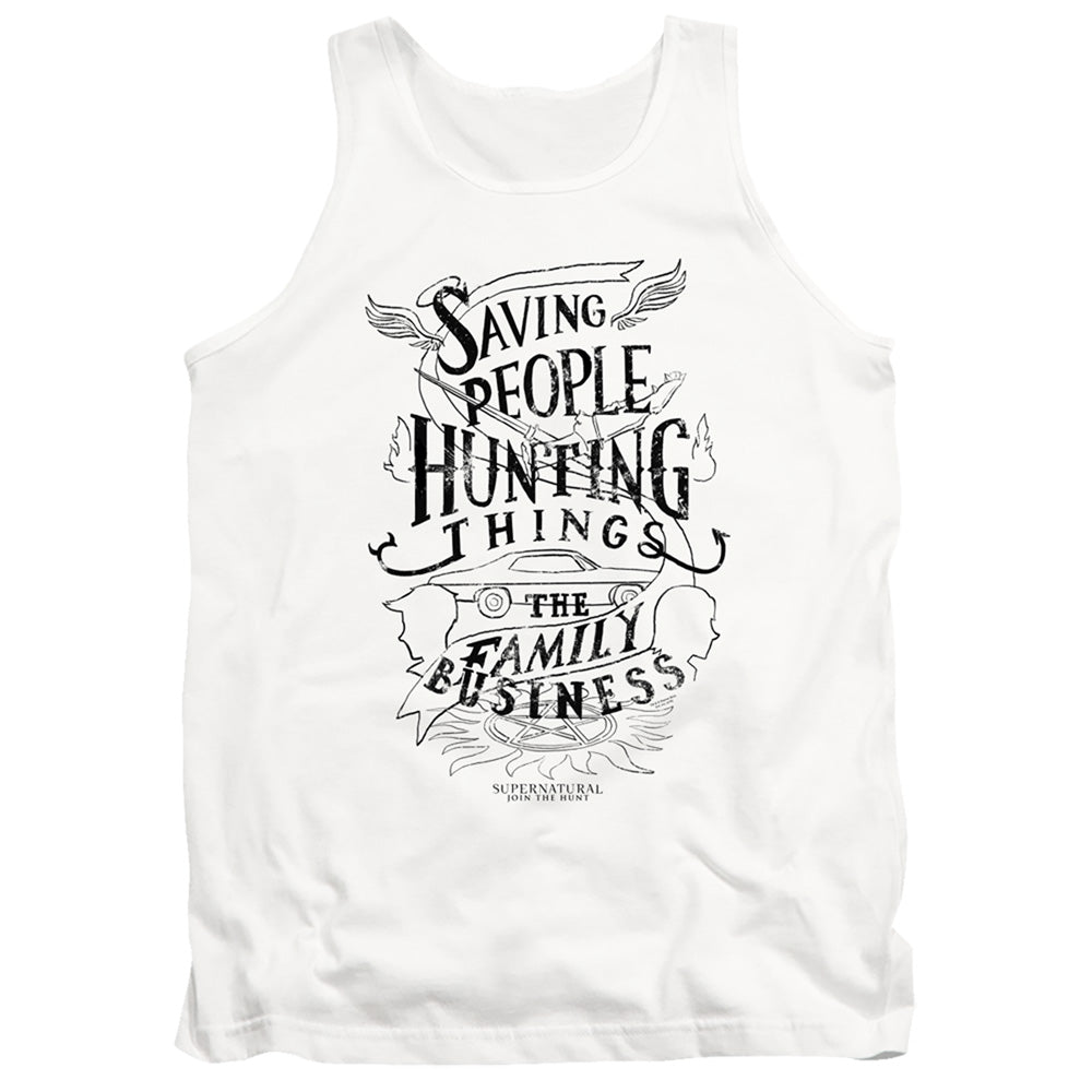 Supernatural Family Business Mens Tank Top Shirt White