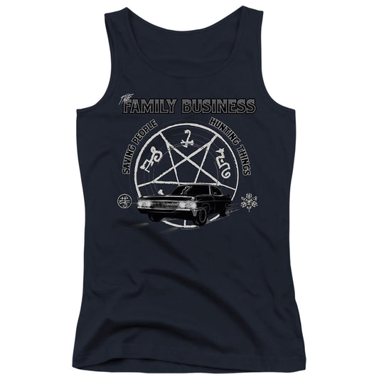 Supernatural Saving People And Hunting Womens Tank Top Shirt Navy