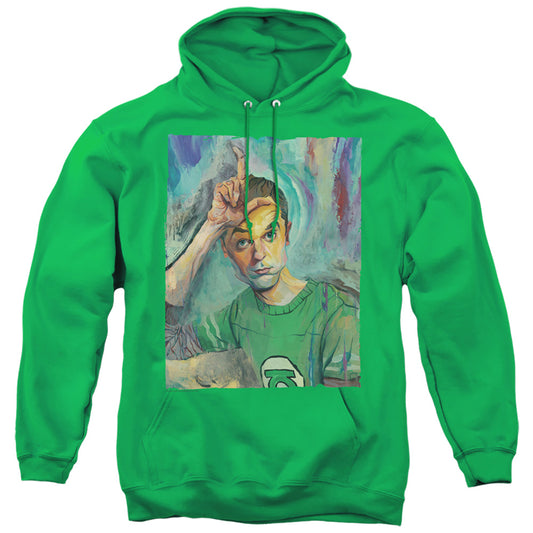 Big Bang Theory Sheldon Painting Mens Hoodie Kelly Green