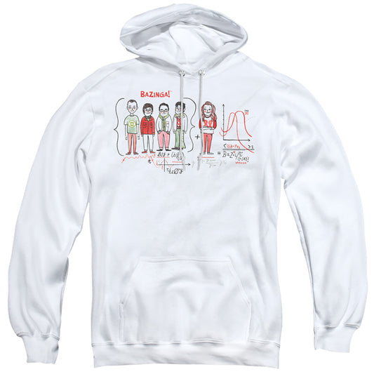 Big Bang Theory Bazinga Equation Mens Hoodie White