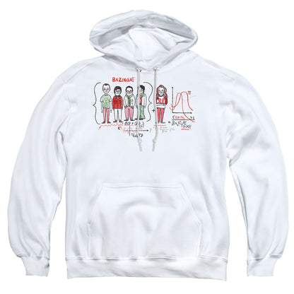 Big Bang Theory Bazinga Equation Mens Hoodie White
