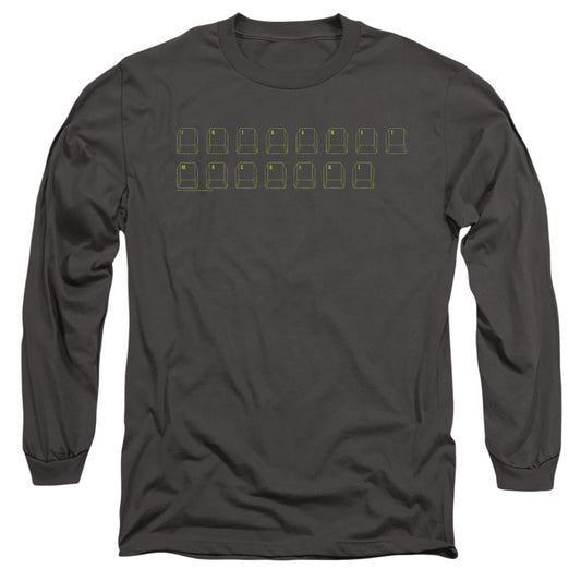 Big Bang Theory Intranet Machine Mens Long Sleeve Shirt Charcoal Officially Licensed