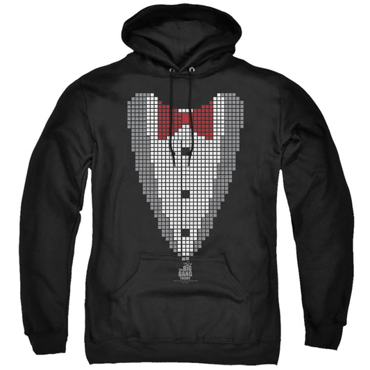 Big Bang Theory Pixelated Tux Mens Hoodie Black