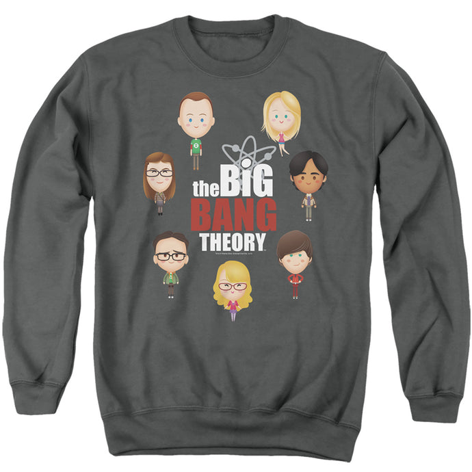 Big Bang Theory Emojis Mens Crewneck Sweatshirt Charcoal
