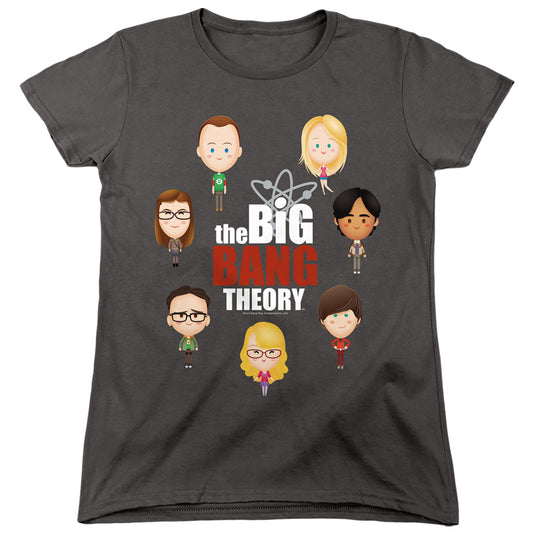 Big Bang Theory Emojis Womens T Shirt Charcoal