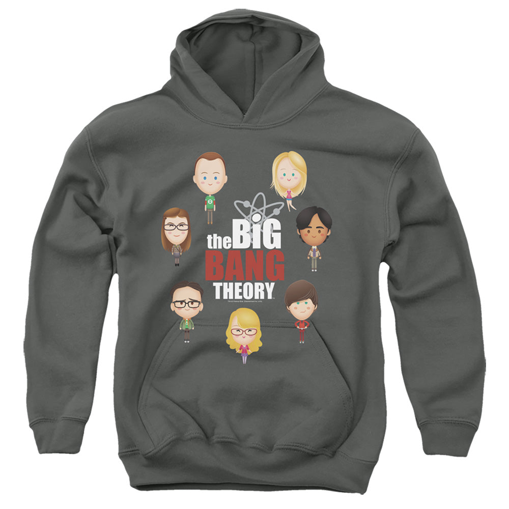 Big Bang Theory Emojis Kids Youth Hoodie Charcoal