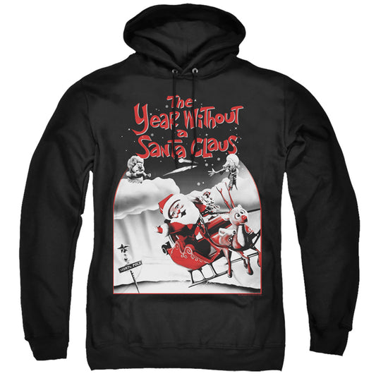 The Year Without A Santa Claus Santa Poster Mens Hoodie Black