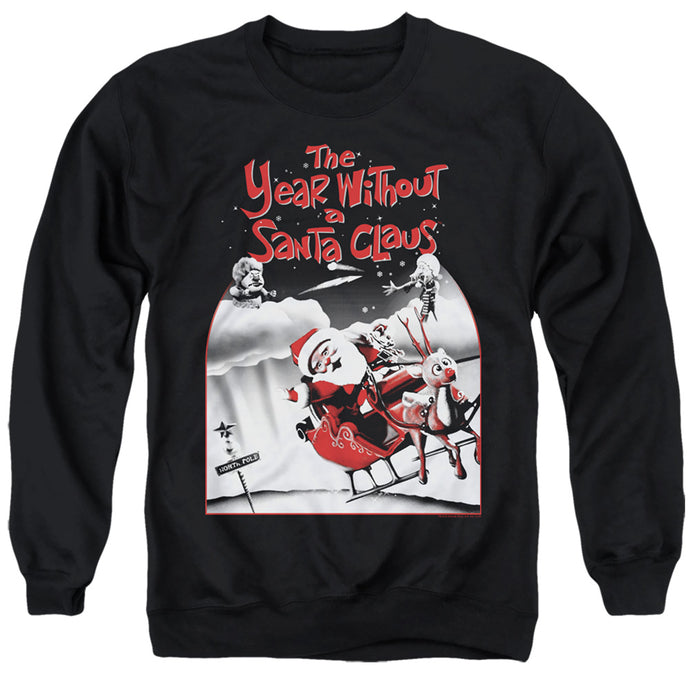 The Year Without A Santa Claus Santa Poster Mens Crewneck Sweatshirt Black