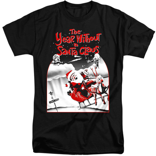 The Year Without A Santa Claus Santa Poster Mens Tall T Shirt Black