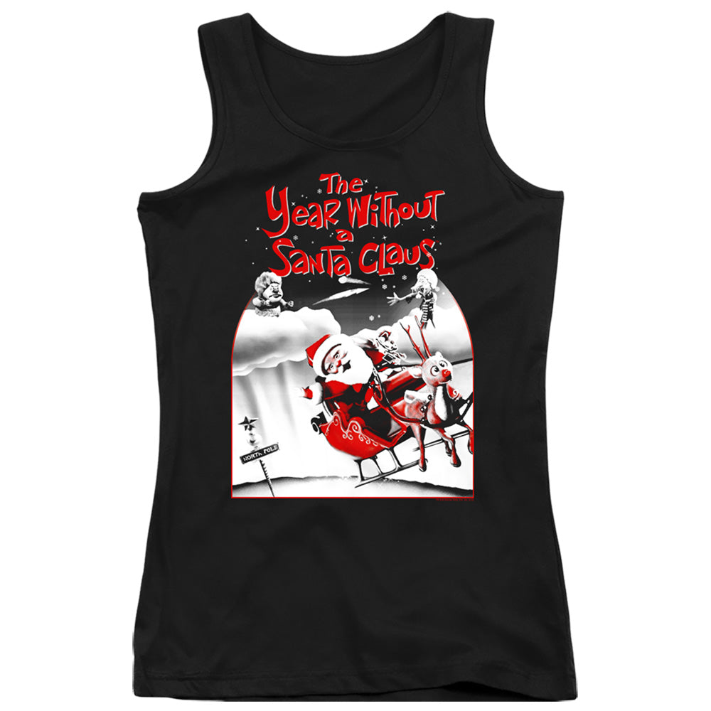 The Year Without A Santa Claus Santa Poster Womens Tank Top Shirt Black