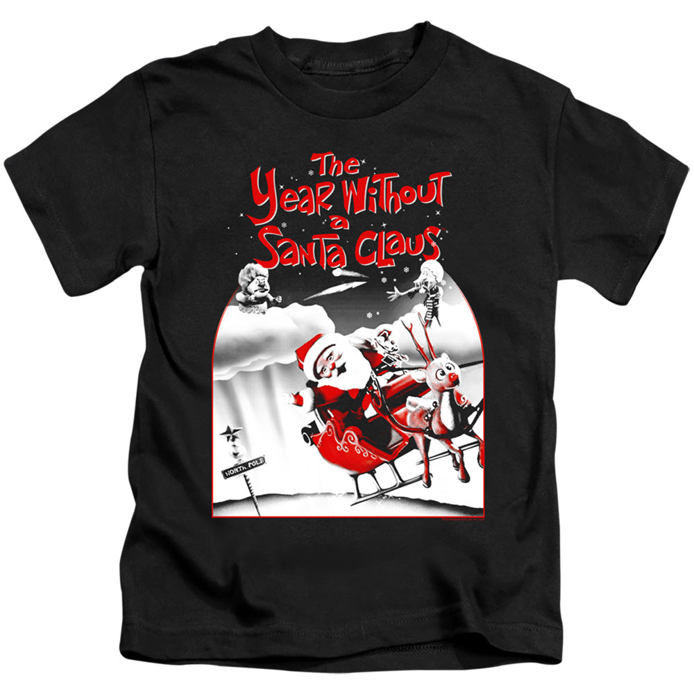 The Year Without A Santa Claus Santa Poster Juvenile Kids Youth T Shirt Black