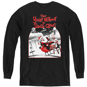 The Year Without A Santa Claus Santa Poster Long Sleeve Kids Youth T Shirt Black