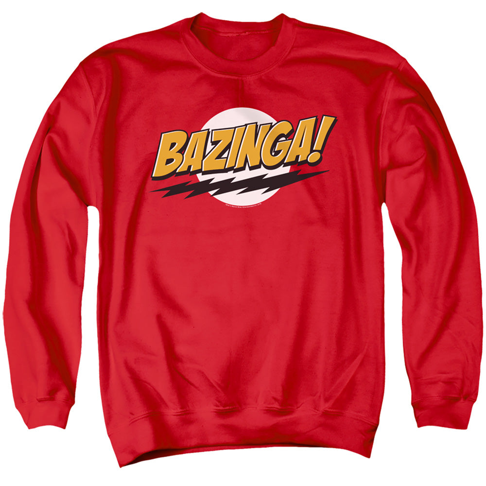 Big Bang Theory Bazinga Mens Crewneck Sweatshirt Red
