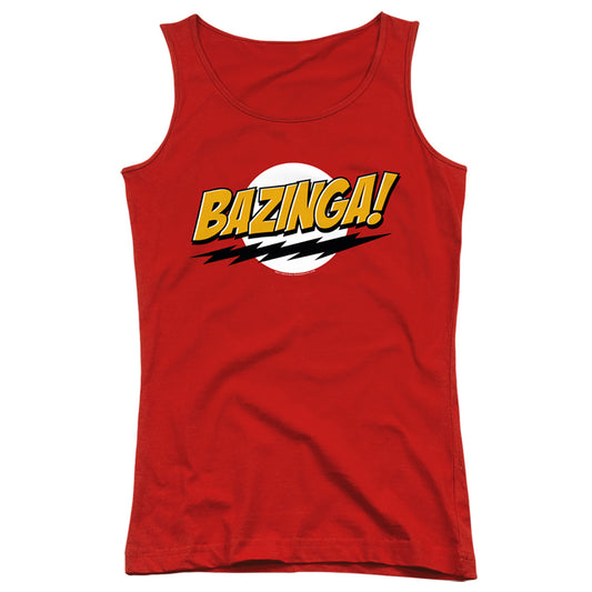 Big Bang Theory Bazinga Womens Tank Top Shirt Red