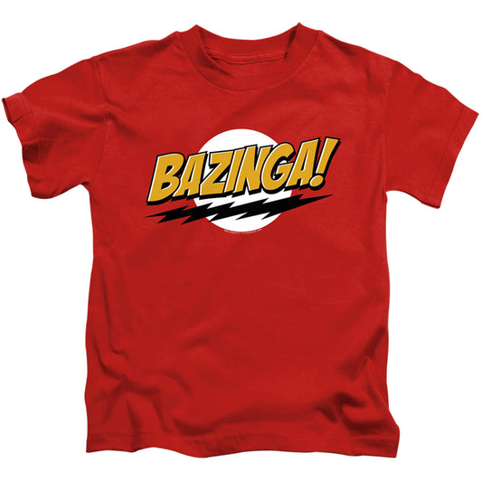 Big Bang Theory Bazinga Juvenile Kids Youth T Shirt Red