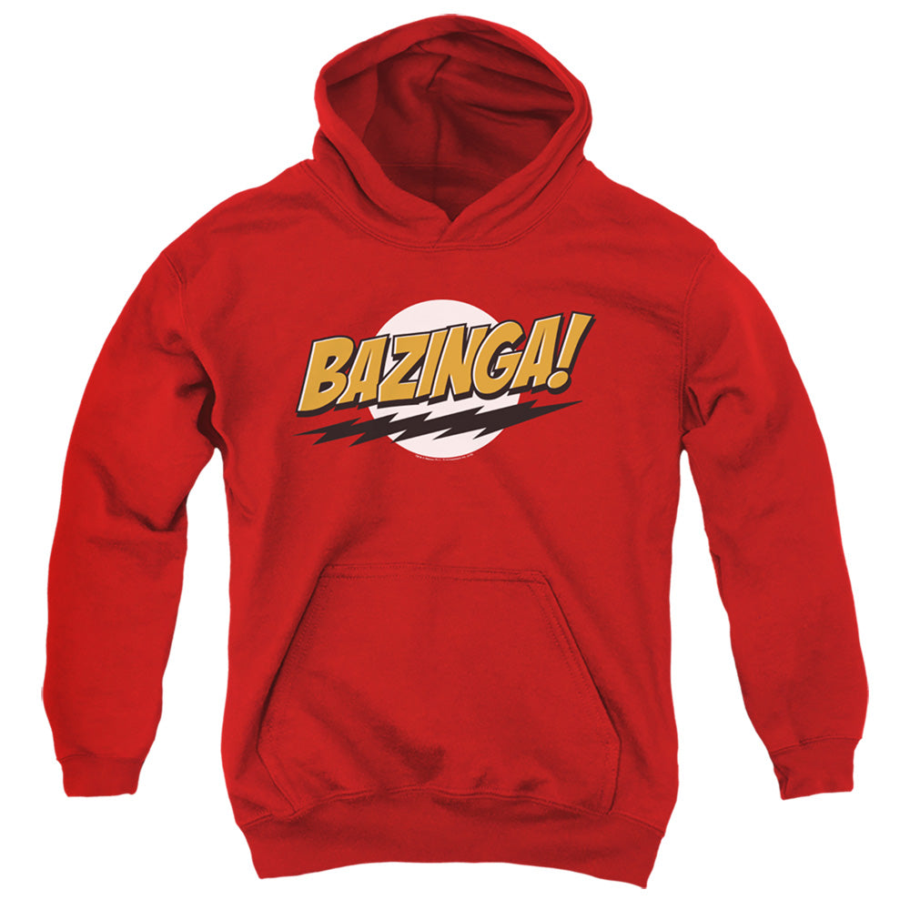 Big Bang Theory Bazinga Kids Youth Hoodie Red