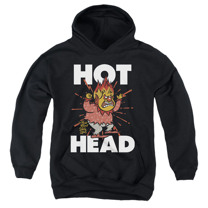 The Year Without A Santa Claus Hot Head Kids Youth Hoodie Black