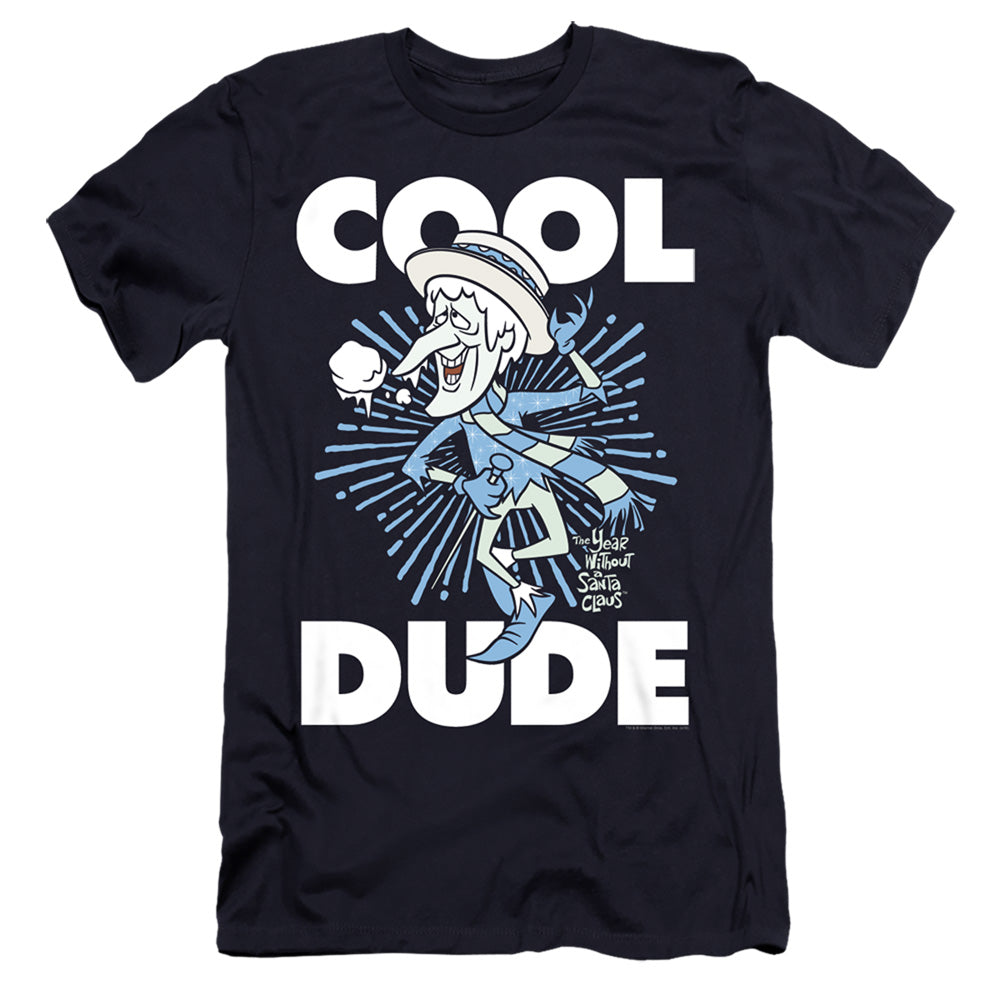 The Year Without A Santa Claus Cool Dude Premium Bella Canvas Slim Fit Mens T Shirt Navy Blue