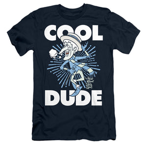 The Year Without A Santa Claus Cool Dude Slim Fit Mens T Shirt Navy Blue