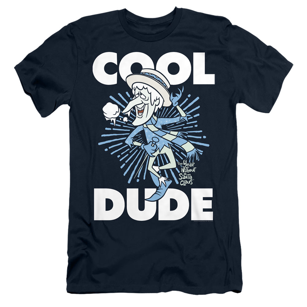 The Year Without A Santa Claus Cool Dude Slim Fit Mens T Shirt Navy Blue