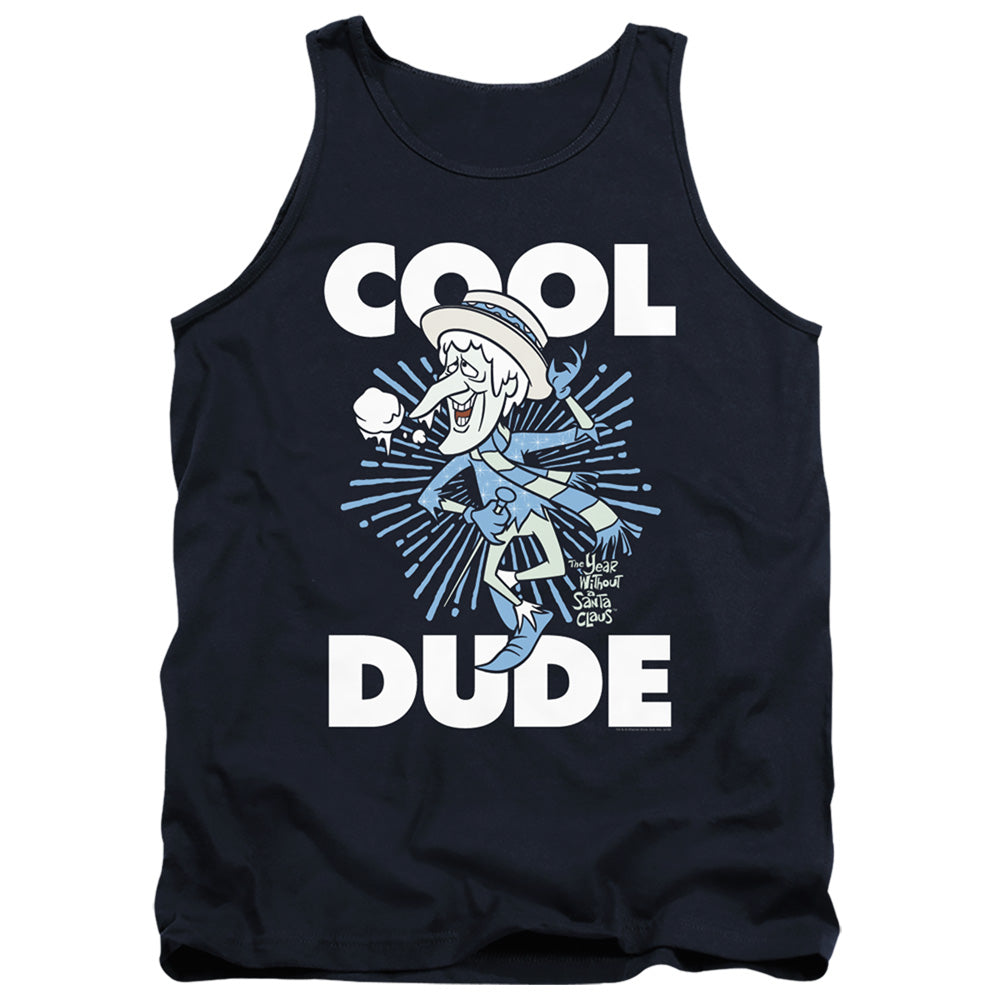 The Year Without A Santa Claus Cool Dude Mens Tank Top Shirt Navy Blue