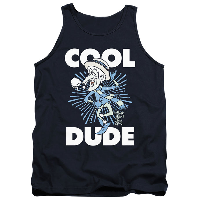 The Year Without A Santa Claus Cool Dude Mens Tank Top Shirt Navy Blue