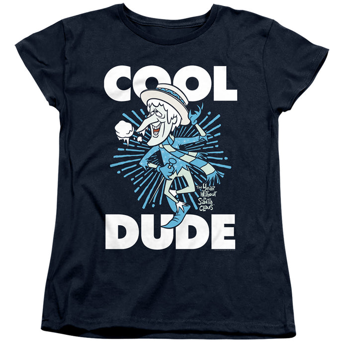 The Year Without A Santa Claus Cool Dude Womens T Shirt Navy Blue