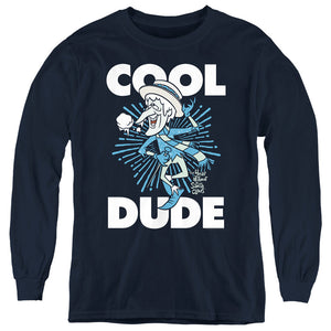 The Year Without A Santa Claus Cool Dude Long Sleeve Kids Youth T Shirt Navy Blue